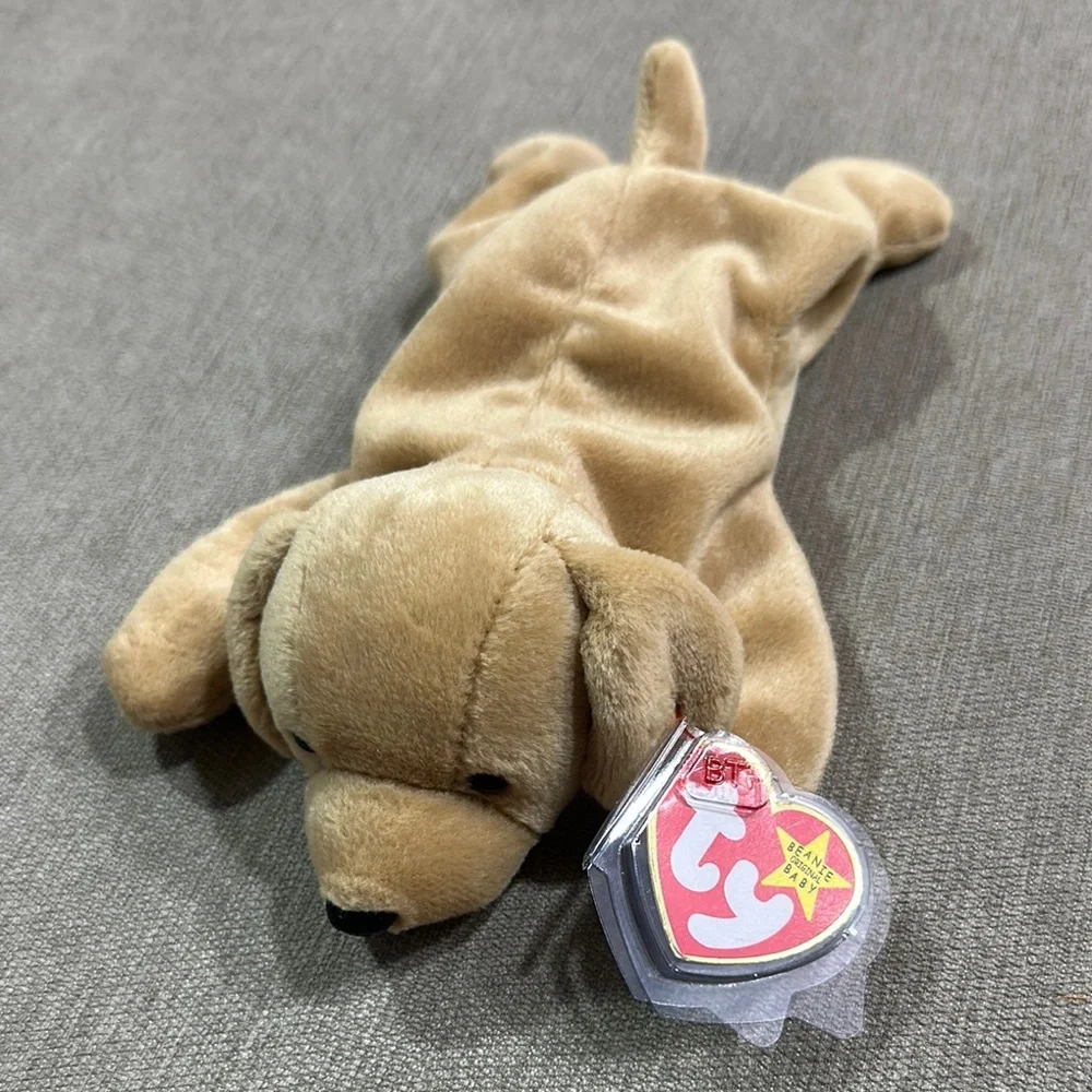 Ty Beanie Babies Cream Plush Dog